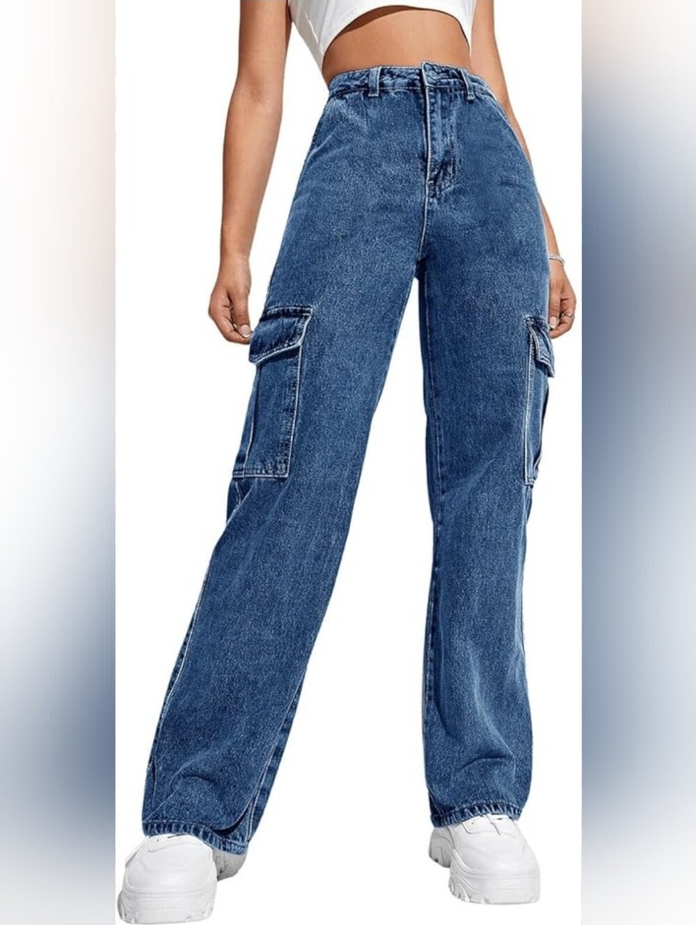 VIP Women's Blue Cargo Jeans